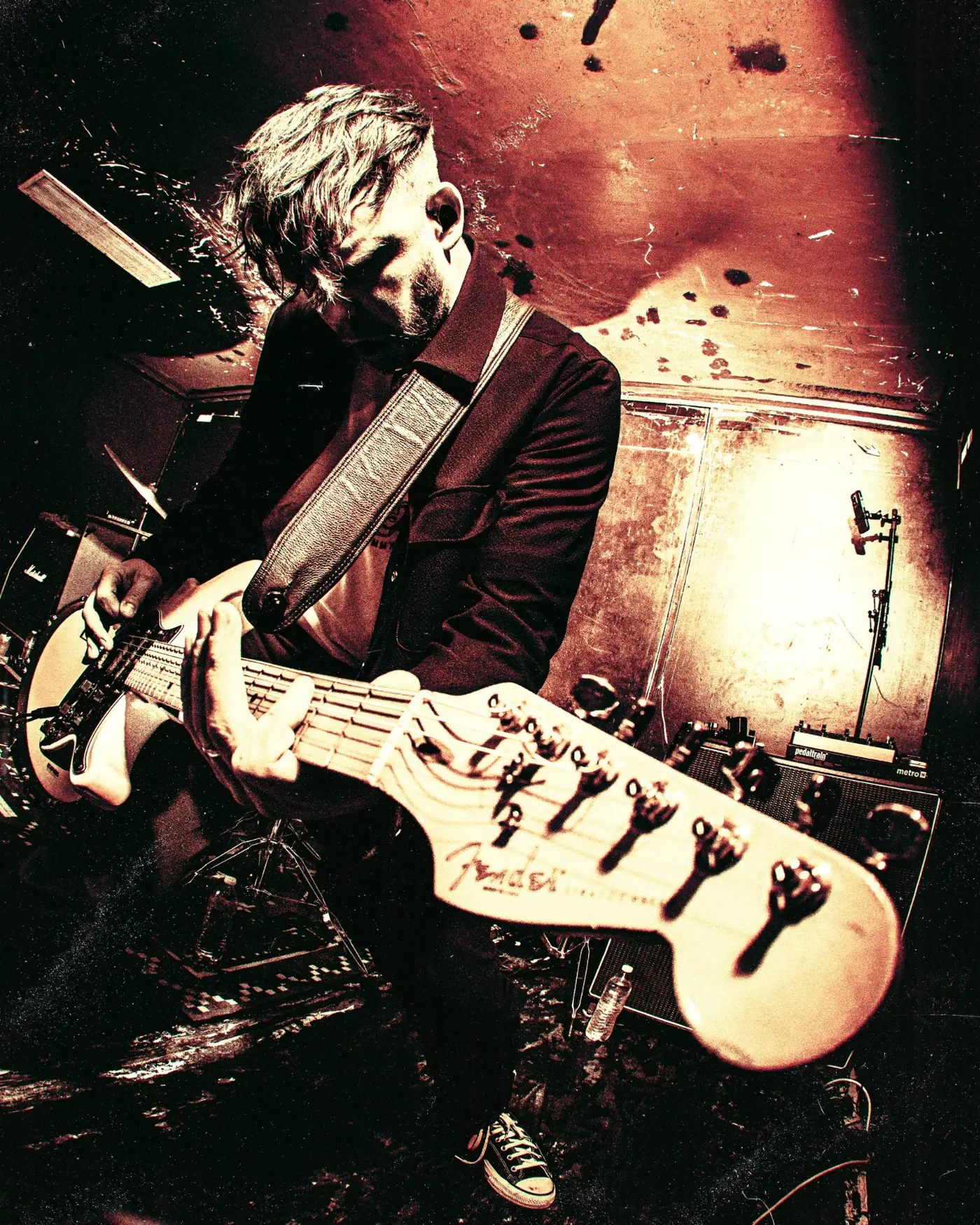 Close-up guitar performance